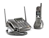 Waxess GSM DM1000G Fixed Cellular Desktop Phone with Cordless Handset (Blac ....