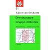 DAV Alpenvereinskarte 51 Brentagruppe 1 : 25 000: Topographische Karte