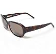 Michael Kors Sunglasses MK18333 Demi Amber Tortoise Frame with Faux Stitching Trim with Brown Lenses