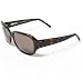 Michael Kors Sunglasses MK18333 Demi Amber Tortoise Frame with Faux Stitching Trim with Brown Lenses