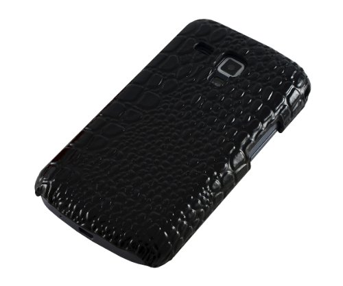 XcessorCrocodile Skin Effect Hard Plastic Case for Samsung Galaxy S Duos s7562 / Trend s7560. Black