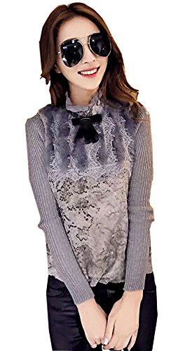 長袖シャツ チュニック ふわふわ カジュアル キュート エレガンス レディース 冬物 春物 可愛いスカーフ付き R776