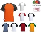 Kontrast T-Shirt - Fruit of the Loom 'Baseball T'