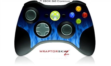 XBOX 360 Wireless Controller Decal Style Skin - Fire Blue (Controller Not Included)
