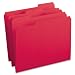 Smead 1/3-Cut File Folders, Heavy Duty Reinforced Tab, Letter Size, Red, 100 Per Box (12734)