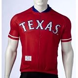 MLB Texas Rangers Men's Cycling Jersey Size: X-Large