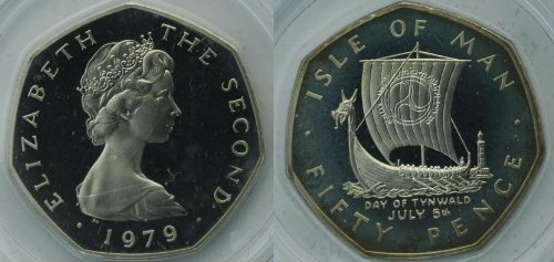 1979 Isle of Man Proof Sterling Silver Day of Tynwald 50p (Boxed+Coa)