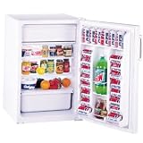 Danby 5.4 cu. ft. Textured Steel Reversible Door Twin Can Holder Compact Refrigerator - DCR158W