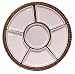 Woven Rattan Round Basket with White Ceramic Chip and Dip Liner 13 1/4"D