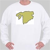 Sweatshirt with Africa, map, outline, area, geograpy, 