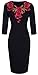 HOMEYEE Women's Vintage Floral 3/4 Sleeve Wedding Party Pencil Dress B330