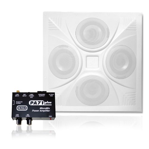 Conference Room Sound System 1 Ceiling Speaker, and 1 Spring-Loaded Output Mixer Amplifier