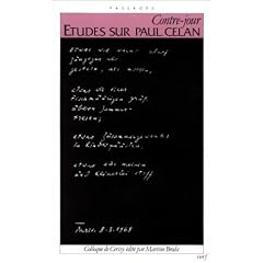 Contre-jour: �tudes sur Paul Celan : colloque de Cerisy