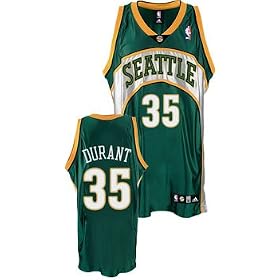 Kevin Durant Sonics Authentic NBA Rookie Jersey Away