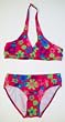 Girls Magenta/Flower Power Two-Piece Bikini Swimsuit by In Gear. Sizes 4/5 to 14/16.