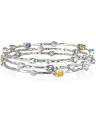3 Multi Color Cz Bangle Set