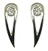 Silver Ladies White Cubic Zirconia Teardrop Stud Earrings