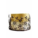 Tag Winter Bouquet Wire Berry Pillar Candle Holder Antique Gold Finish, 8.5... by Tag