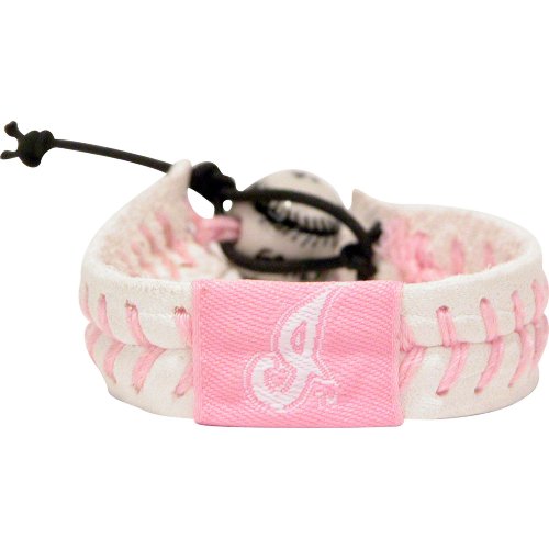 MLB Cleveland Indians Pink Baseball Bracelet