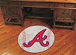 Atlanta Braves 29" Round Baseball Floor Mat (Rug)