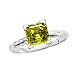 0.91 ct. Yellow - SI2 Asscher Cut Diamond Solitaire Ring