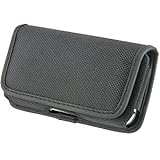 Canvas Horizontal Belt Clip Carrying Case #X2, Black for BlackBerry Torch 9 ....