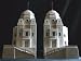 The Twin Towers of Wembley Football Stadium As a Signed and Dated Architectural Model or Split Pair of Bookends By Timothy Richards