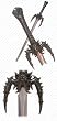 DEMON SPIRIT SWORD (silver) - 33 inches