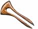 Hand Crafted Carved Wooden Hair Fork Little Egypt Design Original Design, Coco Bolo
