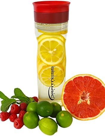 Fruit Infuser Water Bottles 25oz./ Shatter Resistant and Durable/ Easy to Clean and Use/ Comfortable Grip Contour Shape Twist Top for Easy No Spill Sipping/Great Design For 2015/Drink More Water Now!