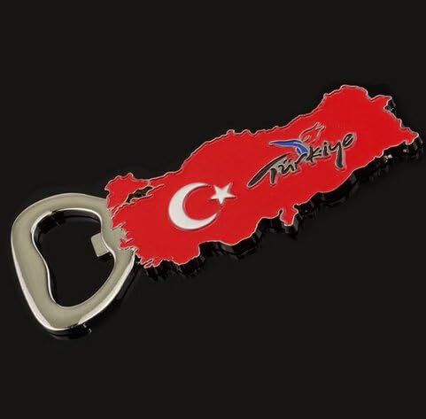 1pc/lot Flag fridge magnet Metal Turkey fridge magnet bottle opener Souvenir refrigerator stickers
