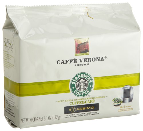 Starbucks Caffe Verona Coffee (Bold), 12-Count T-Discs for Tassimo Coffeemakers (Pack of 2) [Amazon Frustration-Free Packaging]