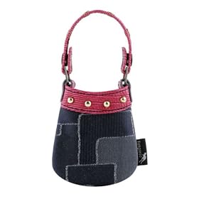 Kangaroo Universal Accessory Case for Cell Phones - Pink/Denim/Gold Studs