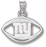 New York Giants Sterling Silver ''NY'' Pierced Football Pendant