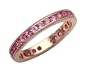 1.30 cttw Karina B(tm) Genuine Pink Sapphire Eternity Band With Millgrain