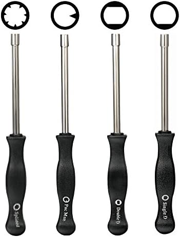 FLFLK Quick Carburetor 2 Cycle Adjustment Kit Includes 4 Carb Tools Splined, Double D, Single D and Pacman