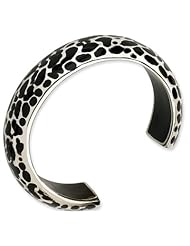 Sterling Silver Black Resin Cuff Bracelet