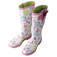 Ladies flower print wellington boots / 'wellies' (Size6)