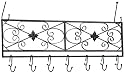 Old Dutch International Rustic Flat Pot Rack with Hooks