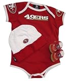 San Fransisco Chargers Onesie Booties and Cap 3pc Infant / Baby Set