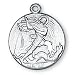 Fine Pewter Saint Michael Medal and 18-inch Chain