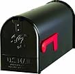 Solar Group ALM110B0 Standard Size Premium Aluminum Rural Mailbox, Black
