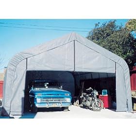ShelterLogic 18Ft.W House Style Instant Garage - 20ft.L x 18ft.W x 10ft.H, Model# 77431 by Instant Garages