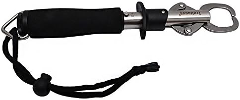 Eveangler Fish Lip Holders Stainless Steel Gripper/Grabber for Saltwater & Freshwater Fishing Tool with Weigh Scale and Wrist Strap