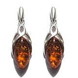 Honey Amber and Sterling Silver Earrings