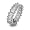Eve's Addiction Sterling Silver Baguette Cut Diamond CZ Wedding Band, 5