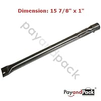 PayandPack 15 7/8� x 1� MBP 14051 Universal BBQ Barbeque Barbecue Replacement Straight Stainless Steel Pipe Tube Burner for Brinkmann, Charmglow, Charmglo, Uniflame Model Grills