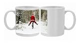 SG-20264 Father Christmas - on a bicycle, freewheeling Photo Mugs