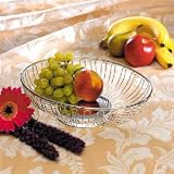OVAL WIRE BASKET - SILVER PLATED OVAL WIRE BASKET - Basket