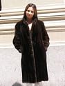 GORGEOUS MAHOGANY MINK FUR COAT sz10 #8553